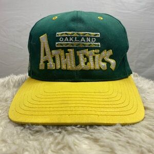 Vintage 90s Oakland Athletics Graffiti SnapBack Hat Annco